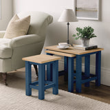 Farrow Navy Nest of 3 Tables from Roseland Furniture