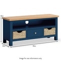 Farrow 110cm TV Stand with Baskets dimensions