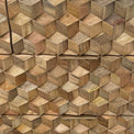 Enzo Geometric Mango Wood 4 Drawer Chest