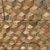 Enzo Geometric Mango Wood 4 Drawer Chest