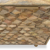 Enzo Geometric Mango Wood 4 Drawer Chest