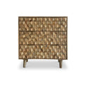 Enzo Geometric Mango Wood 4 Drawer Chest of Drawers