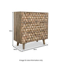 Enzo Geometric Mango Wood 4 Drawer Chest