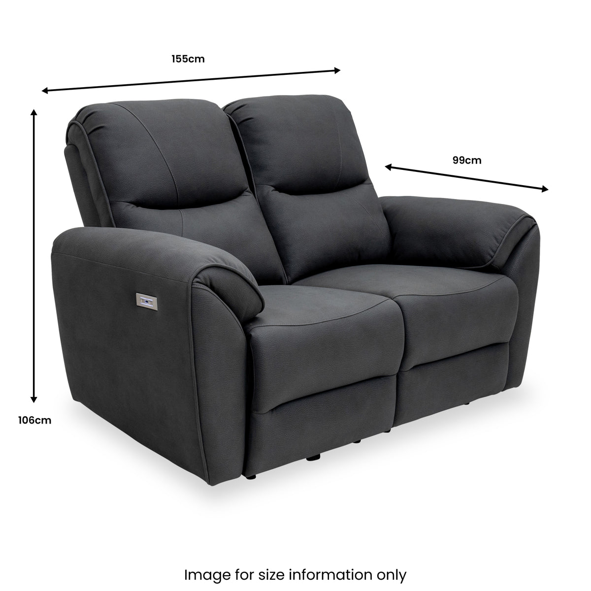 Harlan Power Recliner 2 Seater Dims from Roseland Furniture