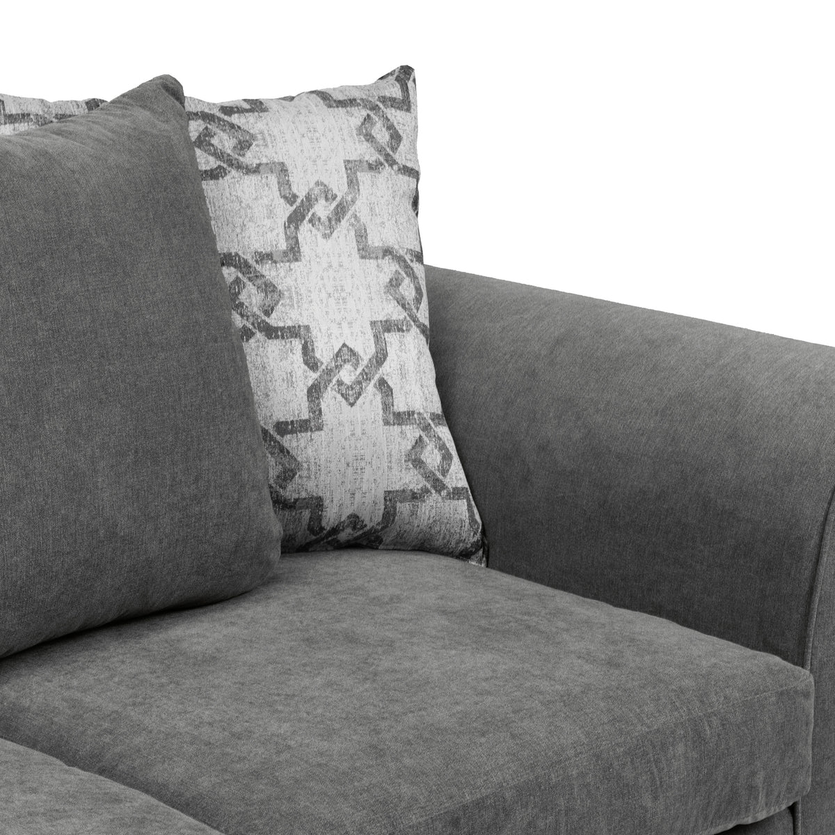 Fernley-3-seater-sofa-charcoal-cushions-pewter from Roseland Furniture