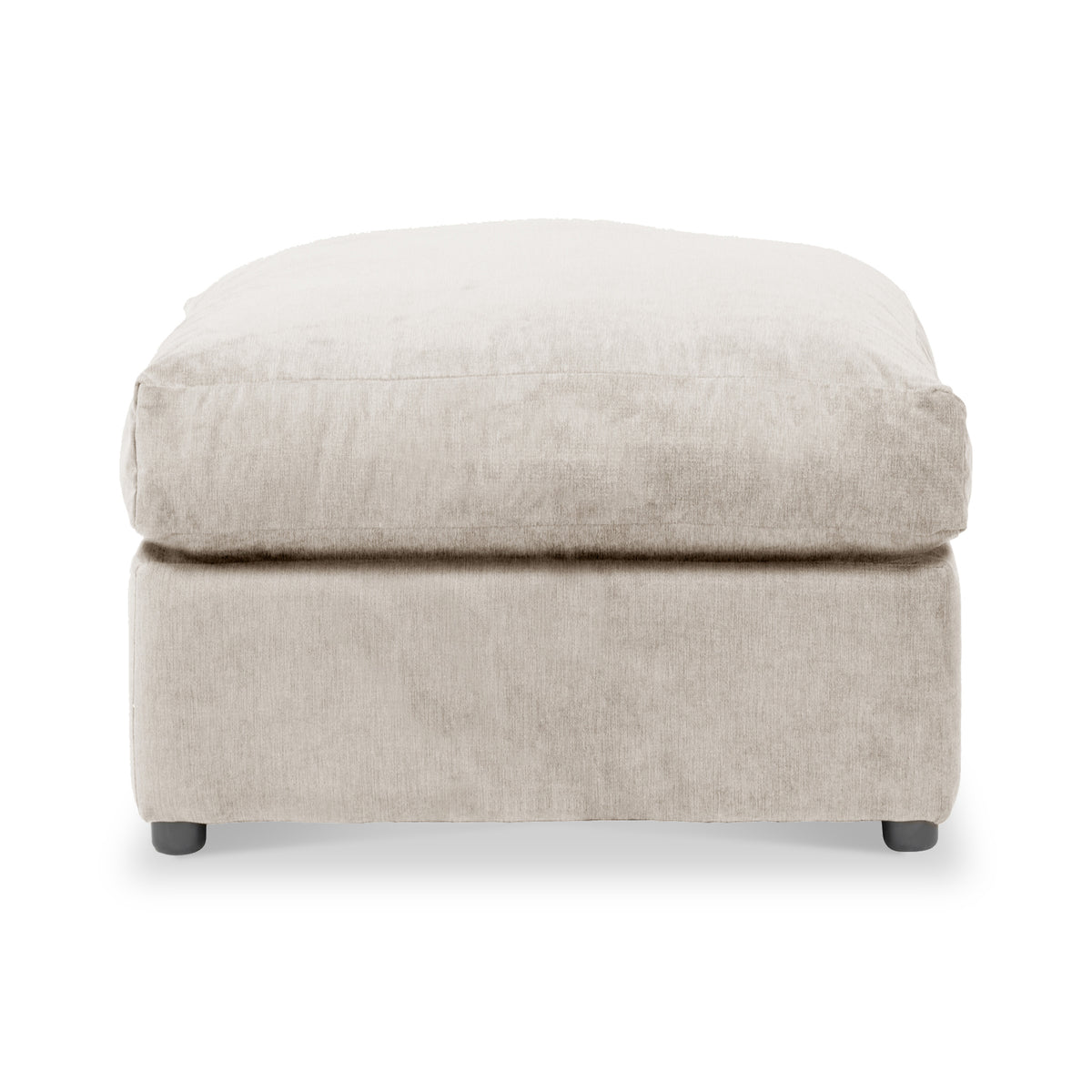 Fernley-chenille-footstool-stone from Roseland Furniture