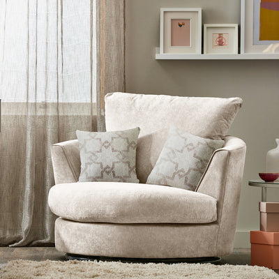 Fernley Chenille Swivel Armchair