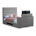 Dunchurch Faux Linen TV Bed in Ash Grey by Roseland Furniture