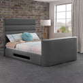 Dunchurch Faux Linen TV Bed in Dark Grey by Roseland Furniture