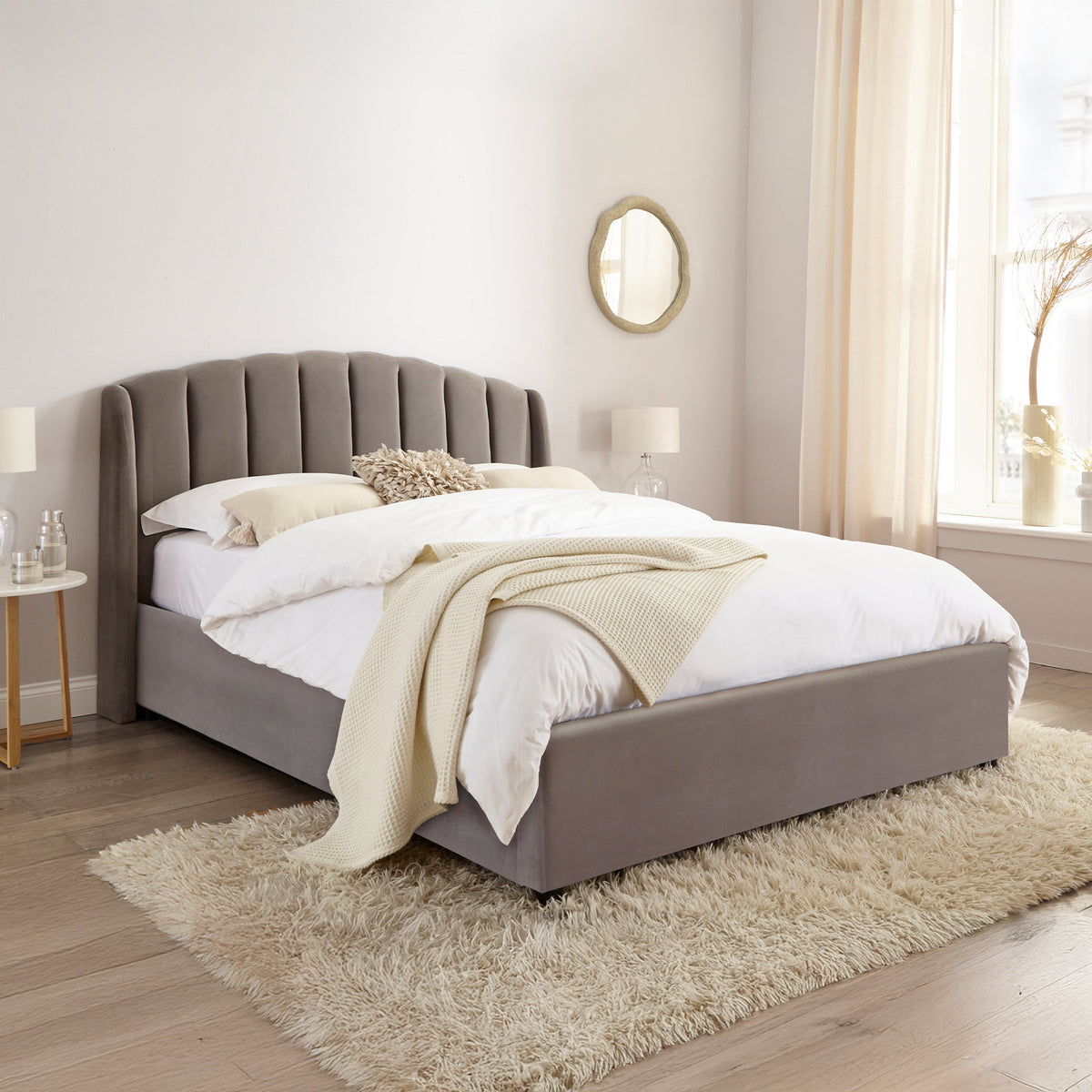 Barnet Pleated Storage Ottoman Bed Frame