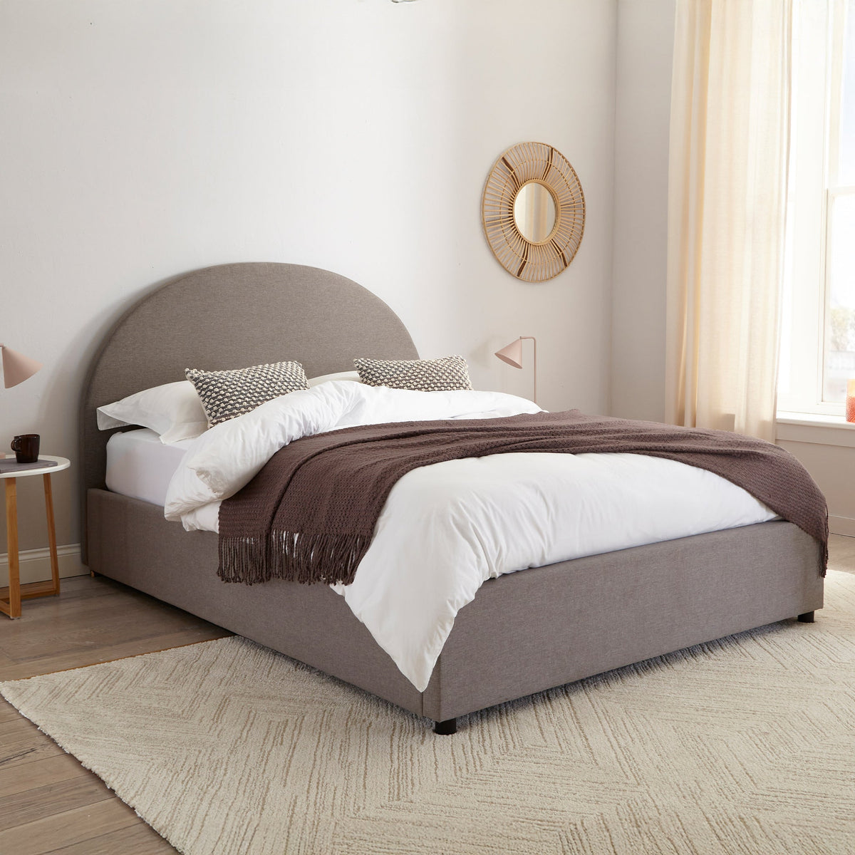 Hounslow Half Circle Ottoman Storage Bed Frame from Roseland Furniture