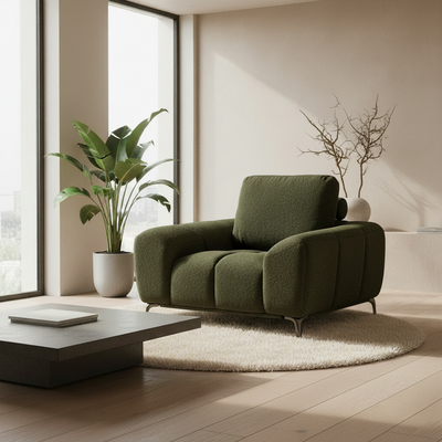 Noelle Textured Fabric Armchair
