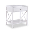 Leighton White 1 Drawer Bedside Table from Roseland Furniture