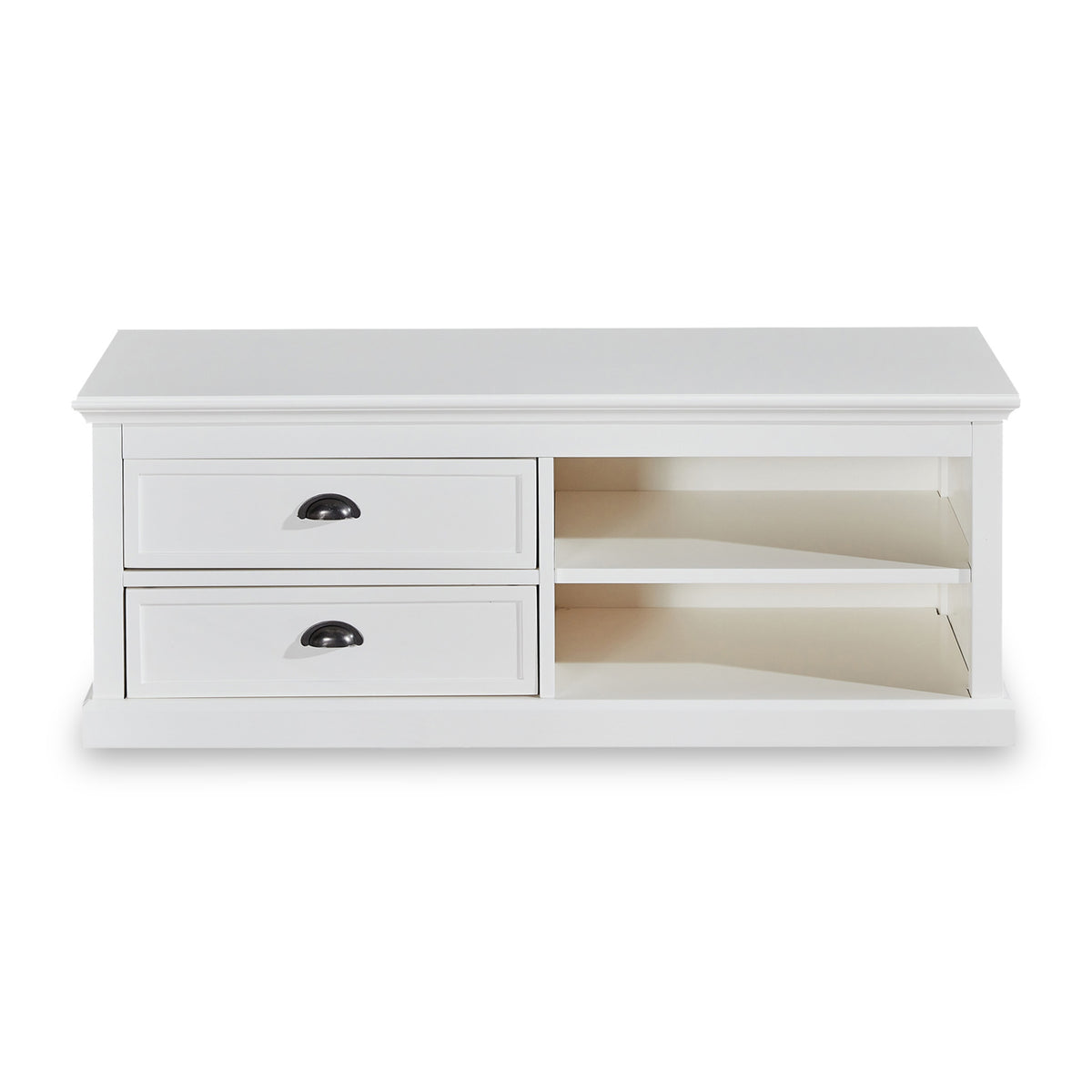 Leighton White 120cm Wide TV Cabinet with drawers