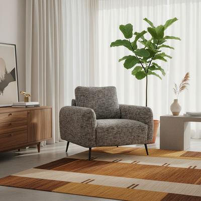 Delphine Multitonal Fabric Armchair
