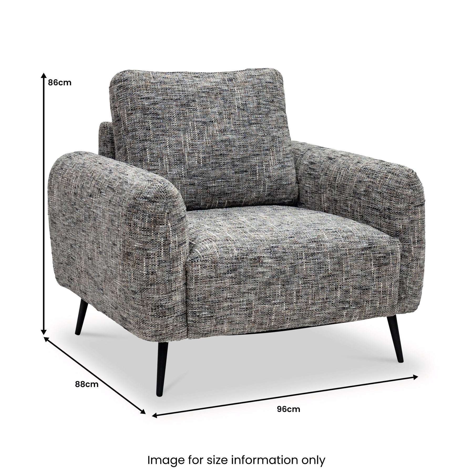 Delphine Multitonal Fabric Armchair from Roseland Furniture