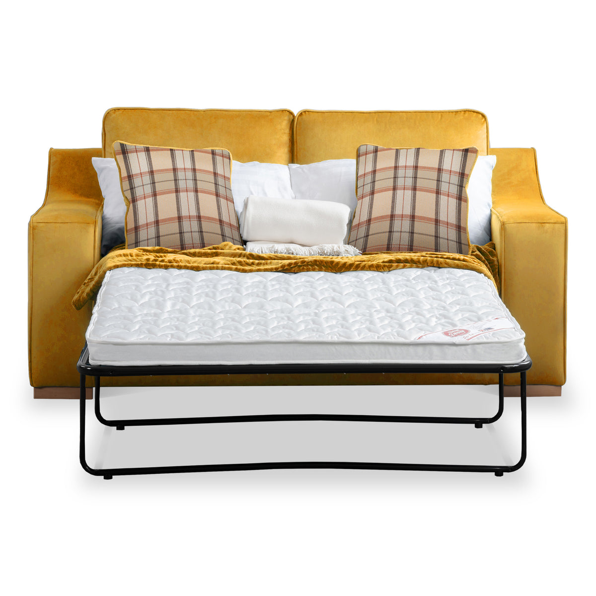 Dover Velvet Fabric 2 Seater Sofa Bed from Roseland Furniture