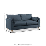 Munro 3 Seater Sofa Marine from Roseland Furniture