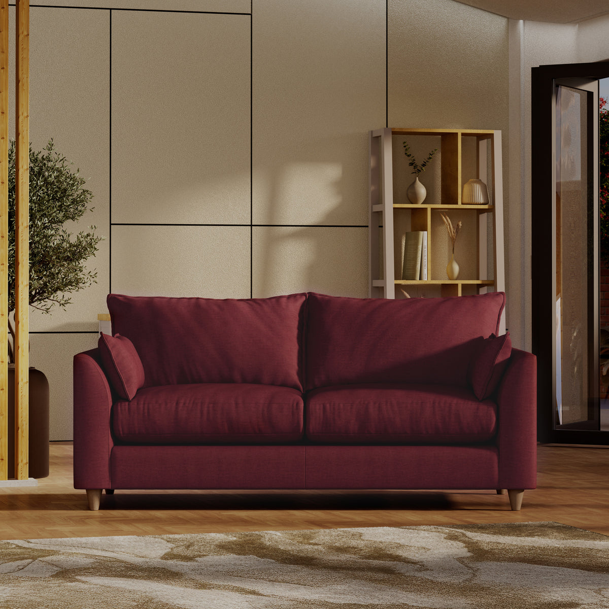 Munro 3 Seater Sofa Merlot from Roseland Furniture