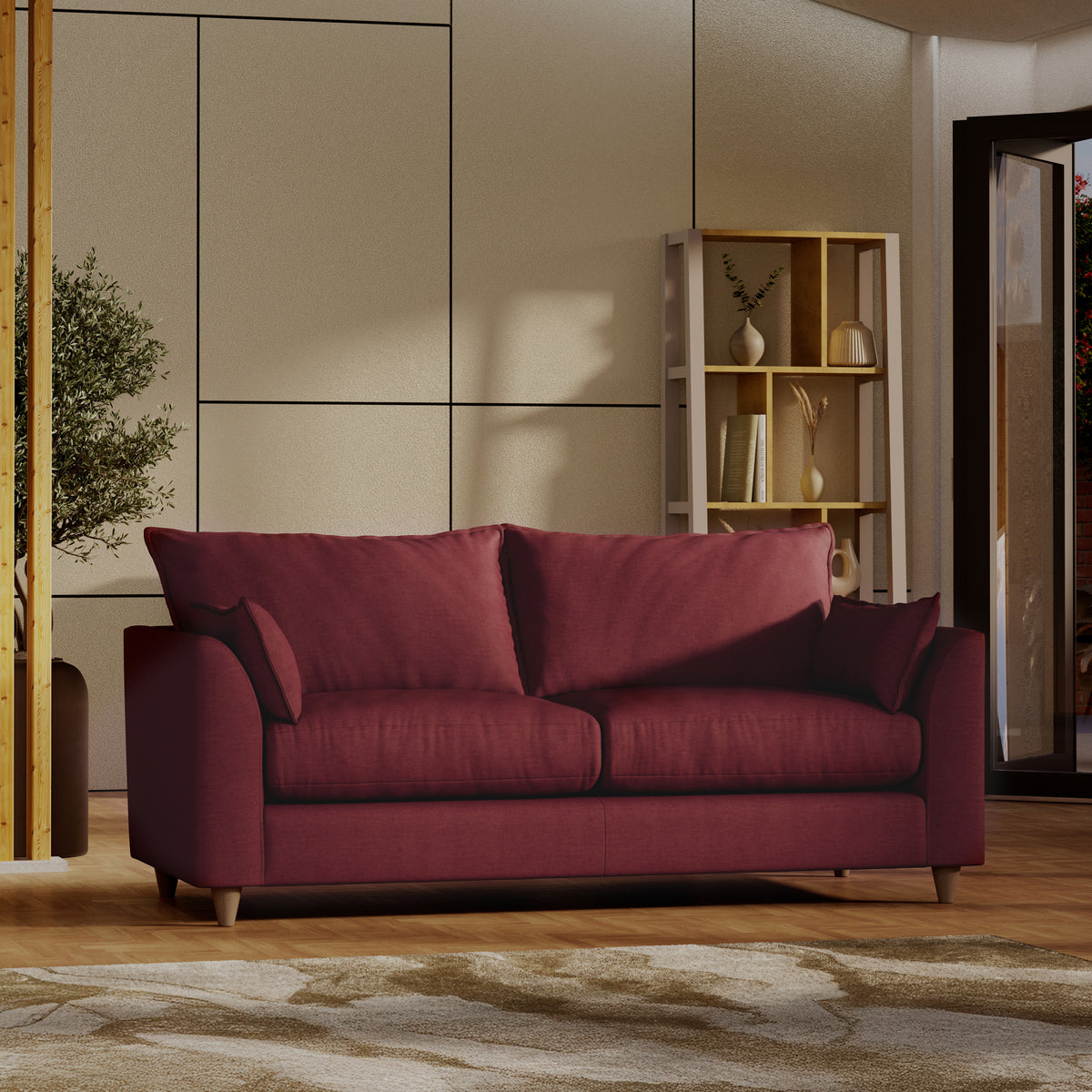 Munro 3 Seater Sofa Merlot from Roseland Furniture