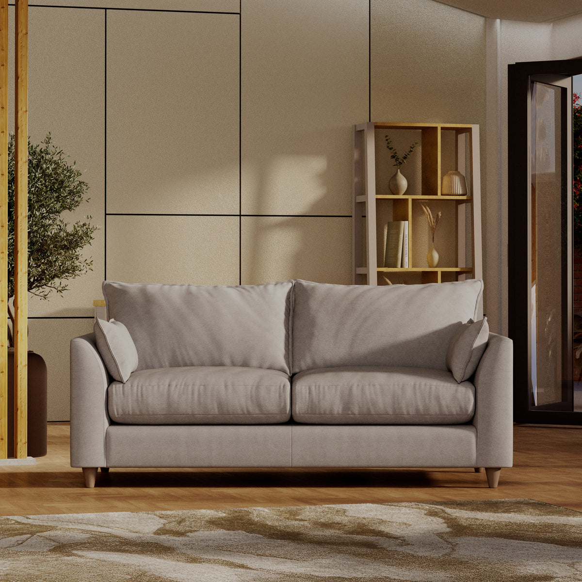 Munro 3 Seater Sofa Silver from Roseland Furniture