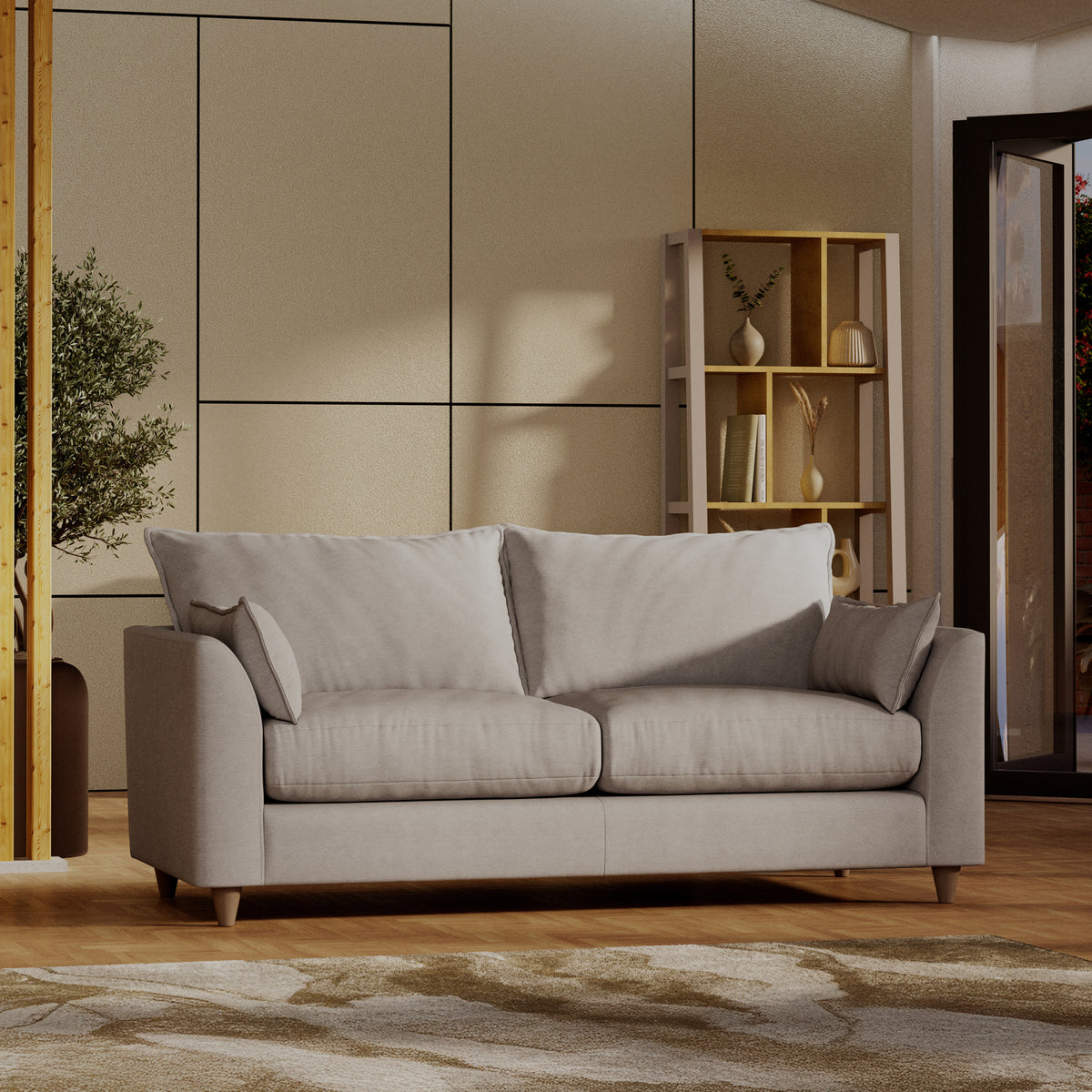 Munro 3 Seater Sofa Silver from Roseland Furniture
