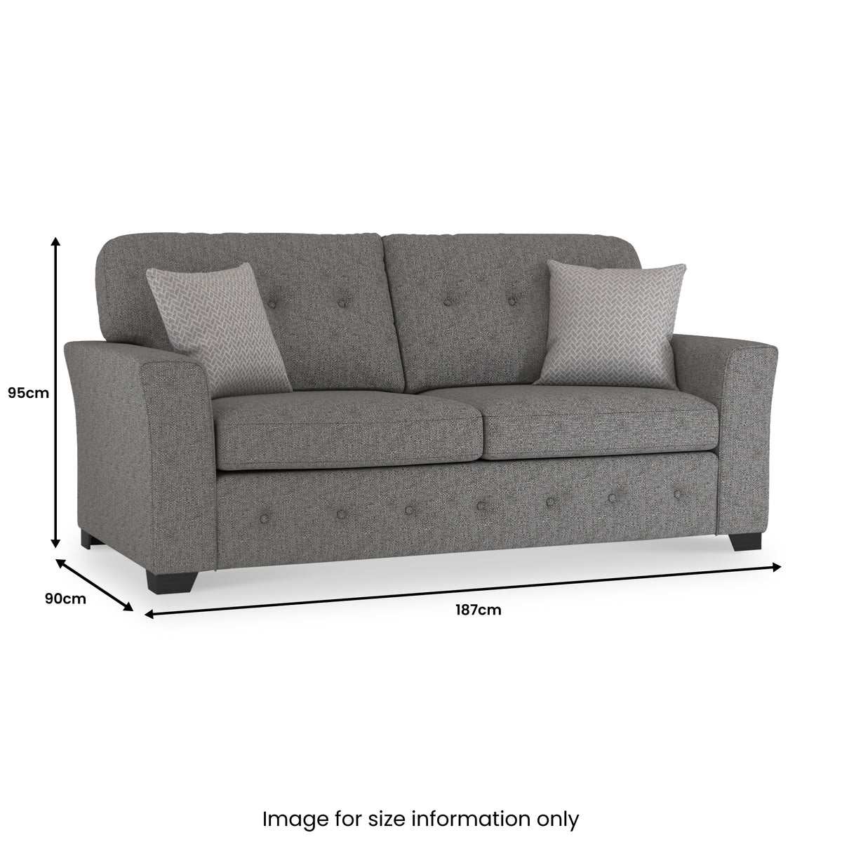 Cheswick-fabric-3-seater-sofa-grey from Roseland Furniture