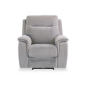 Weston Silver Grey Fabric Electric Reclining Armchair from Roseland Furniture
