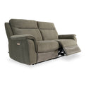 Weston Moss Green Fabric Electric Reclining 3 Seater Settee