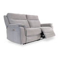 Weston Silver Grey Fabric Electric Reclining 3 Seater Sofa