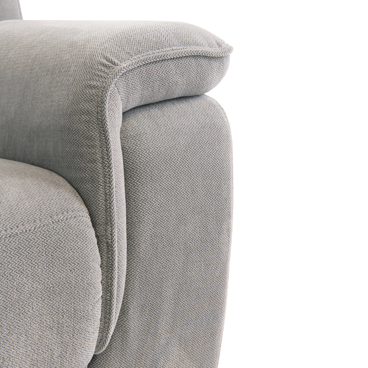 Weston Silver Grey Fabric Electric Reclining Armchair