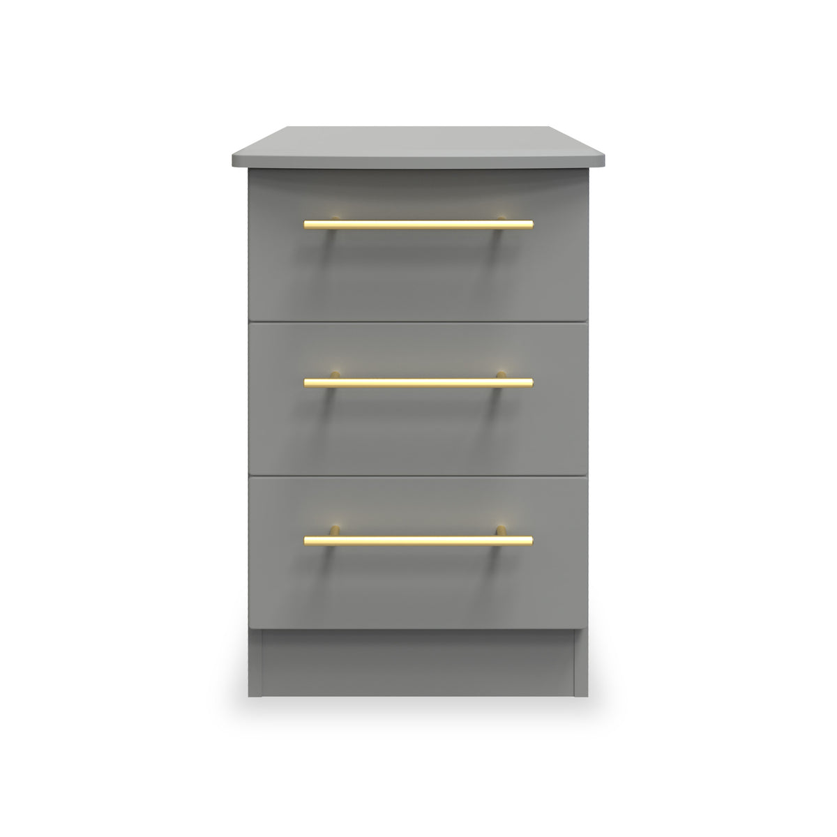 Bramham Grey 3 Drawer Bedside from Roseland