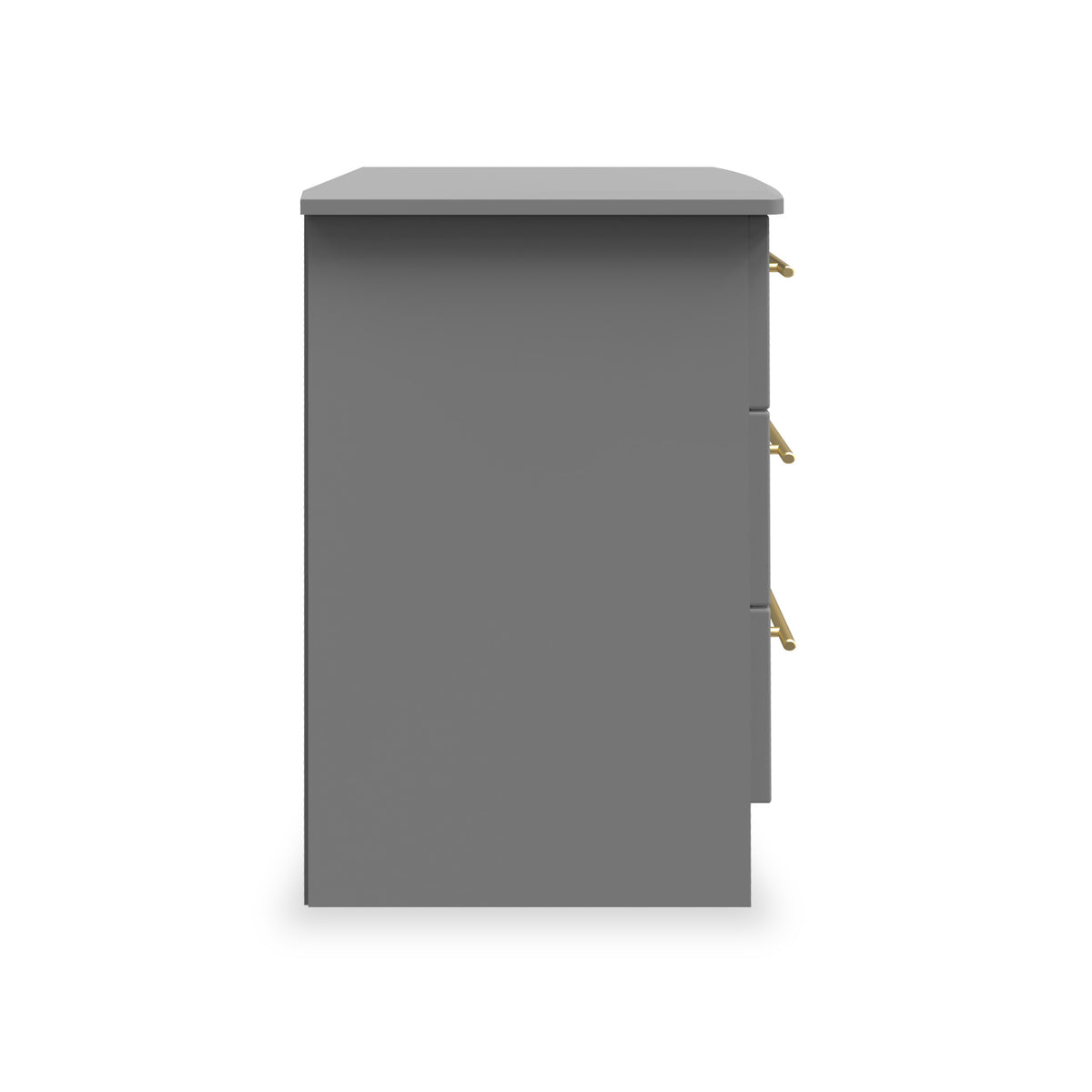 Bramham Grey 3 Drawer Bedside from Roseland