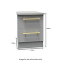 Bramham Grey 2 Drawer Bedside
