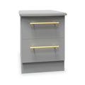 Bramham Grey 2 Drawer Bedside from Roseland Furniture