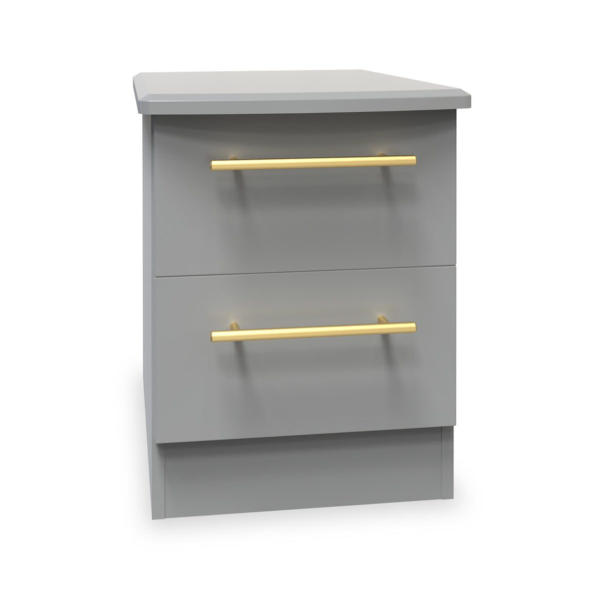 Bramham Grey 2 Drawer Bedside from Roseland Furniture
