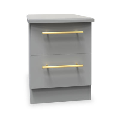 Bramham Grey 2 Drawer Bedside