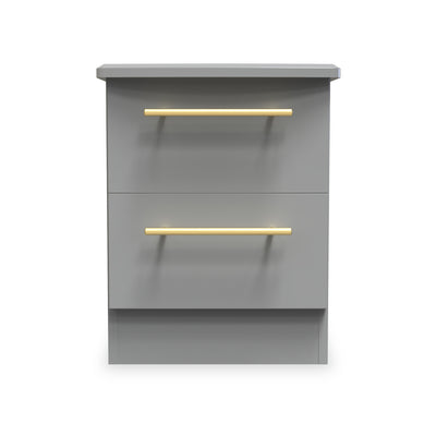 Bramham Grey 2 Drawer Bedside