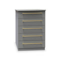 Bramham Grey 5 Drawer Chest from Roseland Furniture