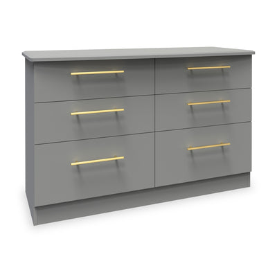 Bramham Grey 6 Drawer Wide Chest