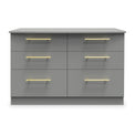 Bramham Grey 6 Drawer Wide Chest from Roseland