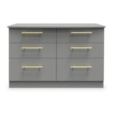 Bramham Grey 6 Drawer Wide Chest from Roseland