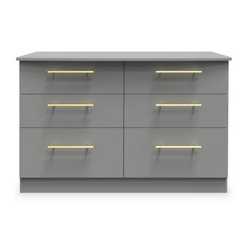 Bramham Grey 6 Drawer Wide Chest