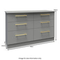 Bramham Grey 6 Drawer Wide Chest from Roseland