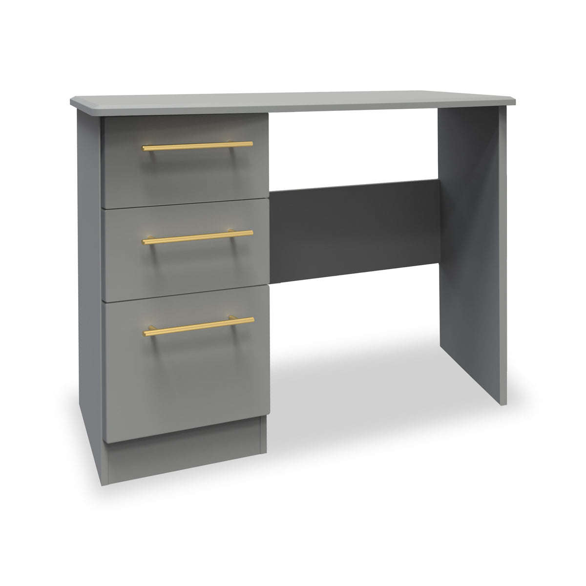 Bramham Grey 3 Drawer Dressing Table | Roseland Bramham Grey 3 Drawer Dressing Table | Roseland