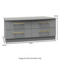 Bramham Grey 4 Drawer Low Storage Unit dimensions