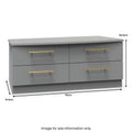 Bramham Grey 4 Drawer Low Storage Unit dimensions