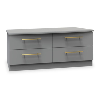 Bramham Grey 4 Drawer Low Storage Unit