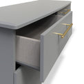Bramham Grey 4 Drawer Low Storage Unit