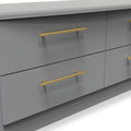 Bramham Grey 4 Drawer Low Storage Unit